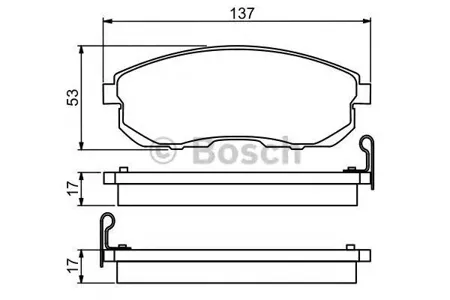 BOSCH 0986494277 0 986 494 277 колодки дисковые передние Nissan Tiida 1.6/1.8/1.5DCi 09.07>