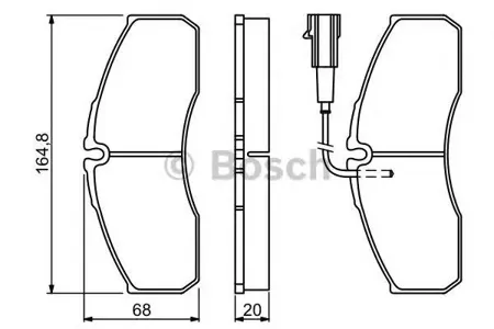 BOSCH 0986494278 0 986 494 278 колодки дисковые передние  Nissan Cabstar 06>