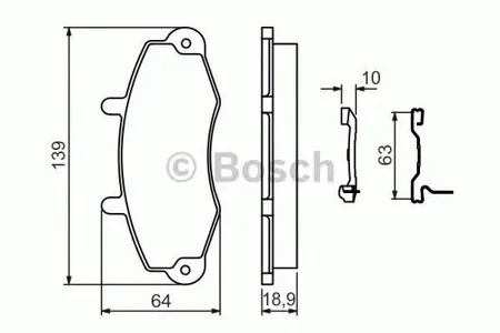 BOSCH 0986494292 0 986 494 292 колодки дисковые передние Ford Transit 2.0/2.9i/2.5TD/Di 91-00
