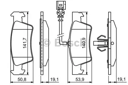 BOSCH 0986494309 0 986 494 309 колодки дисковые задние VW T5/Touareg all 03>