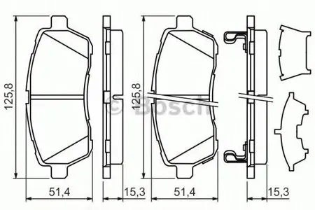 BOSCH 0986494321 0 986 494 321 колодки дисковые передние Daihatsu Materia 1.3/1.5 05>