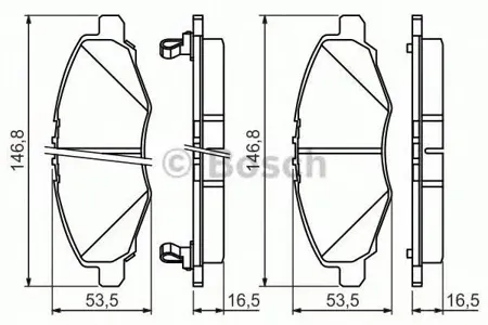 BOSCH 0986494326 Колодки тормозные дисковые | перед |