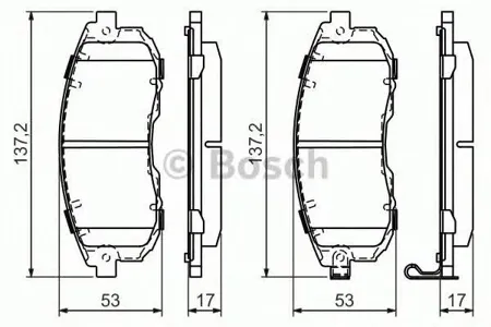BOSCH 0986494337 0 986 494 337 колодки дисковые передние Suzuki SX4 1.5/1.6 06>