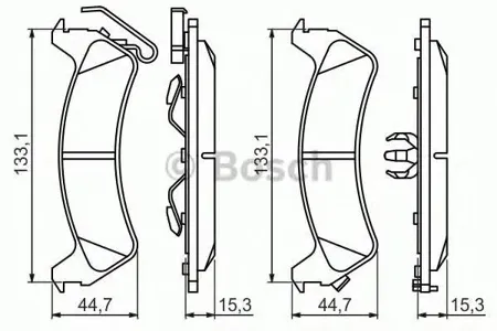 BOSCH 0986494348 0 986 494 348 колодки дисковые задние Jeep Grand Cheerokee 4.0i-5.2i 95>