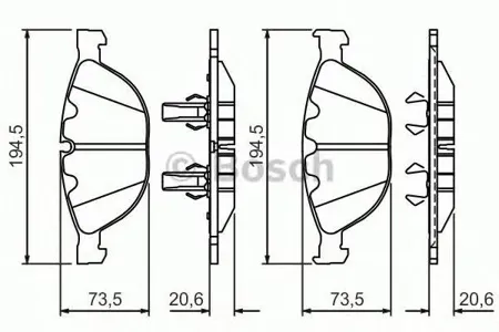 BOSCH 0986494349 0 986 494 349 колодки дисковые передние BMW E60/E61/E63/E65/E66 3.5/5.0/6.0i 03>