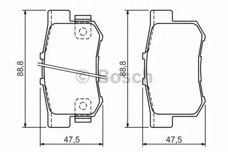 BOSCH 0986494358 0 986 494 358 колодки дисковые задние Fiat Sedici 1.6/2.0D 06>, Honda CR-V II 2.0 i-VTEC 02-06
