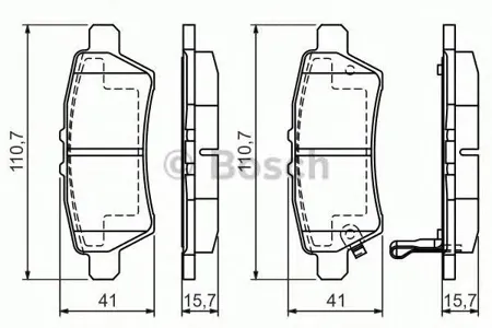 BOSCH 0986494369 Колодки торм.зад./дат.