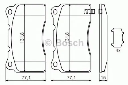 BOSCH 0986494395 Колодки торм.пер.