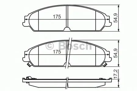 BOSCH 0986494483 Колодки торм.пер.