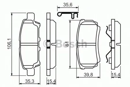 BOSCH 0986494502 0 986 494 502 колодки дисковые з. Mitsubishi Outlander 2.0/2.4 03>