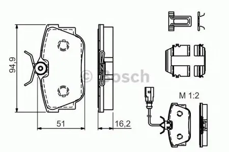 BOSCH 0986494529 Колодки тормозные дисковые передние