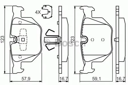 BOSCH 0986494540 0 986 494 540 колодки дисковые задние BMW 3 E90 03>