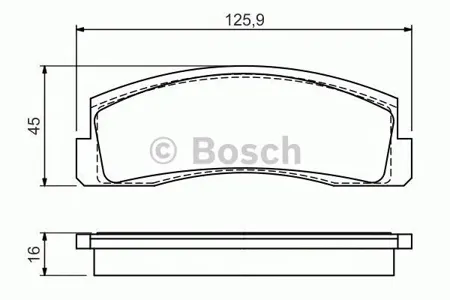 BOSCH 0986494543 Колодки торм.пер.