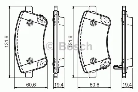 BOSCH 0986494552 Колодки тормозные дисковые | перед |