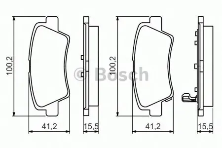BOSCH 0986494557 0 986 494 557 колодки дисковые задние KIA Soul 1.6i/CRDi 09>