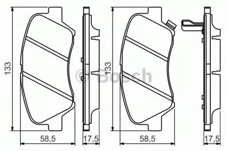 BOSCH 0986494563 0 986 494 563 колодки дисковые передние Hyundai Solaris/Accent,Kia Rio all 11>