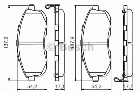 BOSCH 0986494572 0 986 494 572 колодки дисковые передние Nissan Teana 2.3-3.5 08>