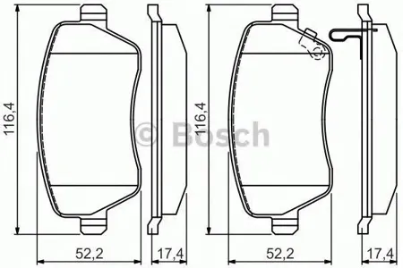 BOSCH 0986494573 Колодки тормозные дисковые