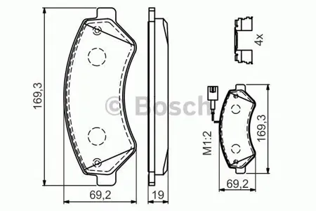 BOSCH 0986494580 Дисковые тормозные колодки, комплект