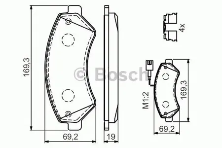 BOSCH 0986494589 Дисковые тормозные колодки, комплект