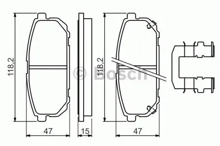BOSCH 0986494590 Дисковые колодки задние