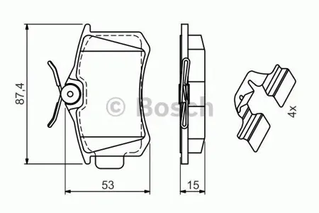BOSCH 0986494597 Колодки торм.зад.