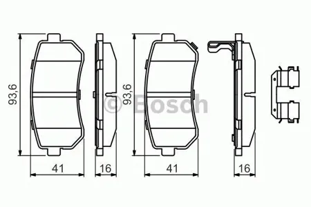 BOSCH 0986494627 Дисковые колодки задние