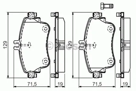 BOSCH 0986494663 0 986 494 663 колодки дисковые передние MB W246 1.8/CDi 11>