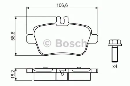BOSCH 0986494664 Колодки торм.зад.