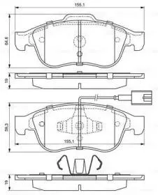 BOSCH 0986494680 Колодки тормозные дисковые