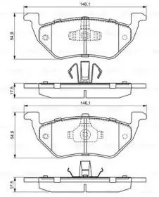 BOSCH 0986494683 Колодки тормозные дисковые