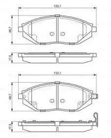 BOSCH 0986494684 Колодки тормозные дисковые