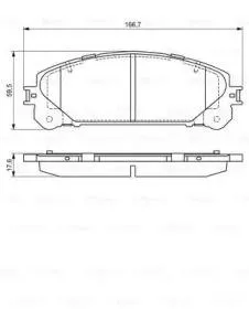 BOSCH 0986494686 0 986 494 686 колодки дисковые передние Lexus RX270/350/450H, Toyota HighLander 3.5 08>