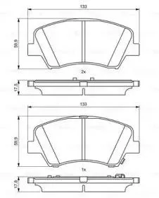 BOSCH 0986494712 0 986 494 712 колодки дисковые передние Hyundai I30 12>,/Kia Ceed 12-15
