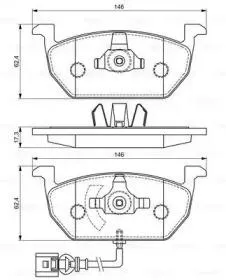 BOSCH 0986494721 Колодки торм. пер.
