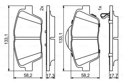 BOSCH 0986494755 Колодки торм. пер.
