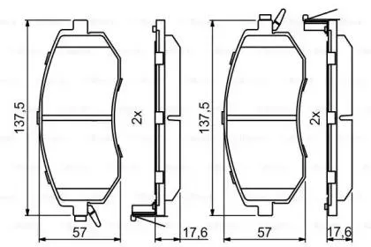 BOSCH 0986494761 Дисковые колодки передние