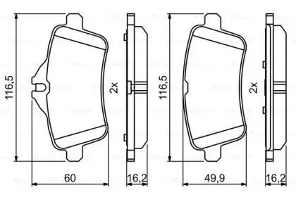 BOSCH 0986494771 0 986 494 771 колодки дисковые задние MB W166/X166 ML 63AMG/GL63 AMG 11>