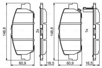 BOSCH 0986494773 Дисковые колодки передние