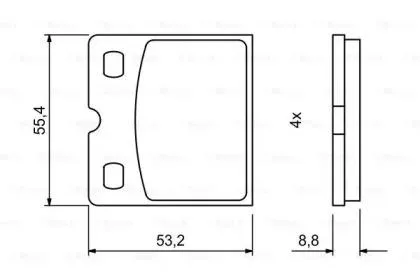 BOSCH 0986494775 0 986 494 775 колодки дисковые з. Jaguar S-Type 02>