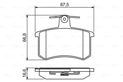 BOSCH 0986494846 Дисковые колодки задние