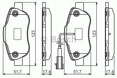 BOSCH 0986495097 Колодки тормозные дисковые передние Premium 2