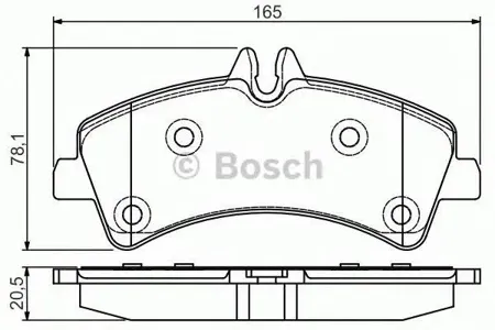 BOSCH 0986495099 0 986 495 099 колодки дисковые задние MB Sprinter, VW Crafter 50 2.5TDi 06>
