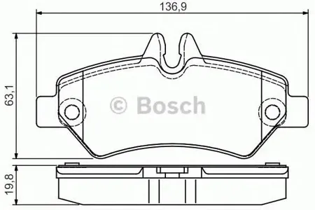BOSCH 0986495100 0 986 495 100 колодки дисковые задние MB Sprinter 209CDi-324CDi, VW Crafter 2.5TDi 06>