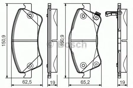 BOSCH 0986495106 0 986 495 106 колодки дисковые передние Toyota Avensis 1.6-2.2D 09>
