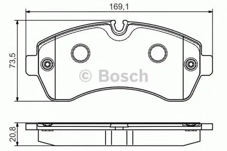 BOSCH 0986495107 0 986 495 107 колодки дисковые передние MB Sprinter 509CDi-518CDi, VW Crafter 50 2.5TDi 06>