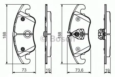BOSCH 0986495110 0 986 495 110 колодки дисковые передние Audi A4 3.0TDi Quattro/3.2FSi Quattro 08>