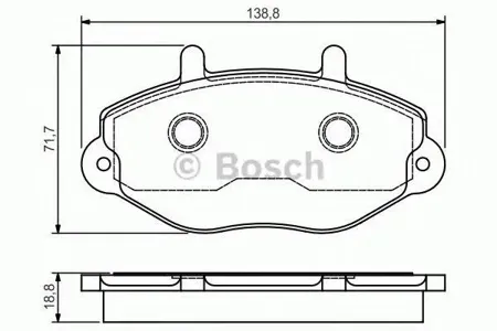 BOSCH 0986495112 Дисковые колодки передние PREMIUM2
