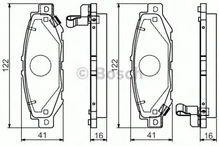 BOSCH 0986495122 Колодки тормозные дисковые задние