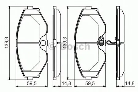 BOSCH 0986495147 Колодки тормозные дисковые передние